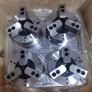 Mandril de potencia sólida de 6 pulgadas para fresadora de perforación de torno <span class=keywords><strong>CNC</strong></span> Cilindro vertical neumático de 4 mordazas Accesorio genérico incorporado - Product Image 5