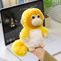Peluche singe doré mignon, jouet en peluche singe à poils bouclés, compagnon pour enfants, cadeau, vente en gros, personnalisable