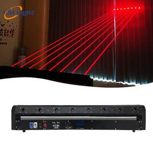 Luz Móvil de Cabeza con Láser Rojo de 8 Ojos y 500mw Limin para Iluminación de Escenarios, Bares, KTV y Uso en Interiores - Product Image 1