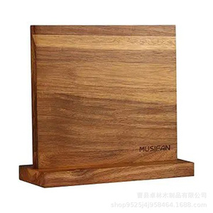 Portacuchillos de madera de doble cara para cocina, soporte magnético de madera maciza para cuchillos de chef, estante para cuchillos - Product Image 5