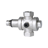 Prix de gros vanne de réduction de pression d'eau en laiton nickelé puissance hydraulique 1/2-1 taille de port garantie 1 an