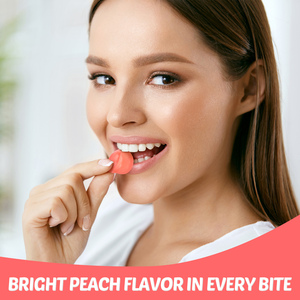 حلوى أموس بيلرز 3 أونصات، حلوى طرية قابلة للتقشير، جيلي فواكه، حلوى جيلي بنكهة الخوخ - Product Image 3