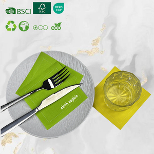 Servilletas cuadradas Air-Laid personalizadas para uso en restaurantes y cafeterías para cenas, bebidas, cócteles con logotipo personalizado - Product Image 1