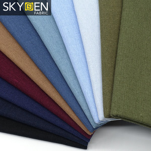 El material de buena calidad con 30% Lino y 70% de poliéster de Skygen de los hombres de la moda tela de la camisa - Product Image 2
