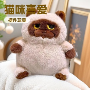 Ensemble de peluches <span class=keywords><strong>chat</strong></span> siamois mignonnes <span class=keywords><strong>Dodo</strong></span>, nouvelle peluche super douce en coton PP, cadeau d'anniversaire unisexe - Product Image 3
