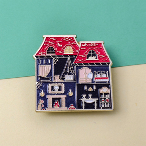 Broche en émail, magnifique maison <span class=keywords><strong>de</strong></span> <span class=keywords><strong>princesse</strong></span>, accessoires créatifs pour revers <span class=keywords><strong>de</strong></span> veste, pour tenues d'<span class=keywords><strong>hiver</strong></span> - Product Image 2