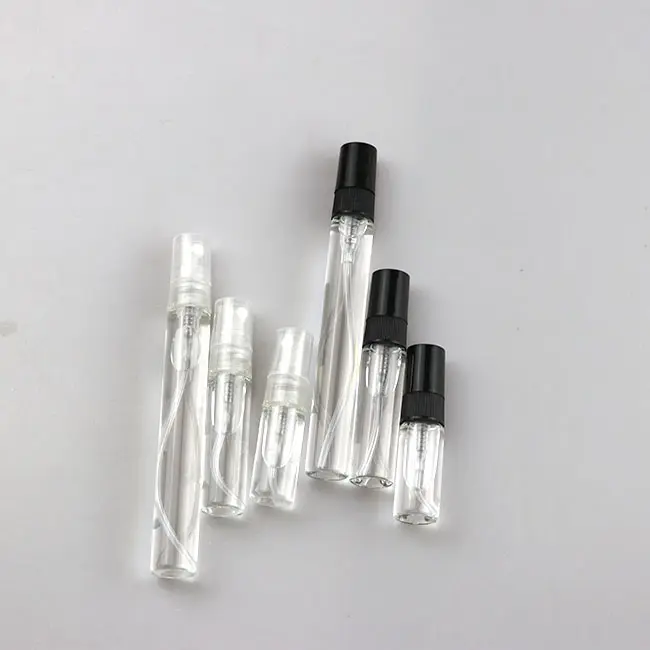 2ml 3ml 5ml 10ml kostenlose Probe Clear Tube Leere Fläschchen Glas Parfüm Sprüh flasche