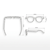 Lunettes intelligentes Bluetooth à oreille ouverte GB01, verres à intensité variable LCD 3 niveaux, protection UV400, lunettes de soleil audio, IPX4, OEM ODM