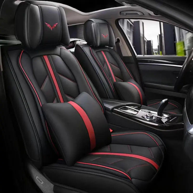 Lederen Automotive Voertuig Seat Cover Auto Universal Fit Set Waterdichte Stoelhoezen Auto Interieur Accessoires