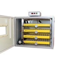 Incubadora Multifuncional para 64 Huevos de Gallina, Pato y Ganso, con Bandeja Giratoria Automática de 360 Grados