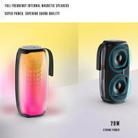 Altavoz Portátil Hopestar P50 20W con Bluetooth, Resistente al Agua IPX6, Luces de Colores, TWS Estéreo, MP3, WMA, Radio FM, Ideal para Fiestas al Aire Libre