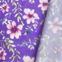 75D resistente a las arrugas 100 poliéster tejido personalizado Impresión digital flor CREP koshibo para vestidos de noche
