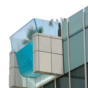 50mm 10mm 자외선 방지 실외 두꺼운 아크릴 패널 수영장 용 건물 공기