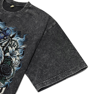 <b>Men's</b> 100% Cotton Acid Wash Garment Dye T-Shirt Custom Trendy Design Print Regular Fit Tees for Wholesale Clothing Hot Supplier - Product Image 5