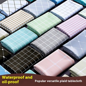 Modern yeni baskılı ekose PVC masa örtüsü su geçirmez yağ geçirmez yemek masası bez ilham dokuma yıkanabilir sehpa yastık - Product Image 4