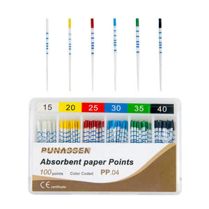 Papier absorbant dentaire Gutta Percha Point papier conique 02 / 04 / 06 avec certificat CE - Product Image 1