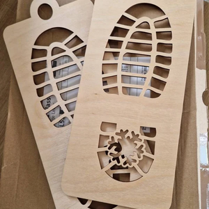 ชุดลายฉลุรูปเท้าซานต้า2ชิ้นสำหรับตกแต่งคริสต์มาสตัดด้วยเลเซอร์แบบกำหนดเอง - Product Image 5