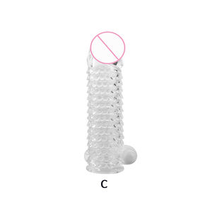Männliches Sexspielzeug Penis verlängerung hülse Cock Extender Bequeme Scheide Kondome und Ringe - Product Image 5