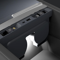 Pour Tesla Model Y Juniper 2025 Console centrale rétractable Hub USB Model 3 Highland Chargeur de téléphone Station de charge rapide
