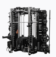 MNS Smith Machine, Cage de musculation multifonctionnelle, Équipement de fitness commercial avec système de tirage par câble intégré pour entraînement de force