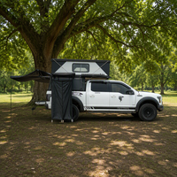 Tente de camping pliable légère, moderne, imperméable, avec toit rigide extensible, pour 2 personnes, pour camionnette, en aluminium