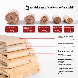 Dames Ademende Fleece Gevoerde Panty Voor De Lente Herfst Licht Been Dunne Naakte Bovennatuurlijke Vleeskleur Bovennatuurlijke Kousen - Product Image 4