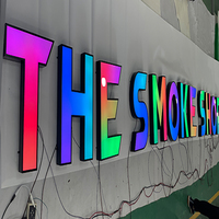 Enseigne de magasin en lettres 3D RGB personnalisées pour l'extérieur, adaptée à la publicité et à la promotion de la marque du magasin