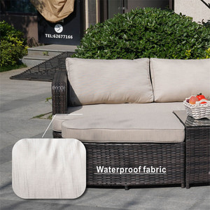 Ensembles modernes <span class=keywords><strong>de</strong></span> salle à manger d'extérieur et <span class=keywords><strong>de</strong></span> <span class=keywords><strong>jardin</strong></span> Chaise longue en rotin Ellipse Elise populaire grand lit <span class=keywords><strong>de</strong></span> repos <span class=keywords><strong>avec</strong></span> <span class=keywords><strong>housse</strong></span> en osier - Product Image 2