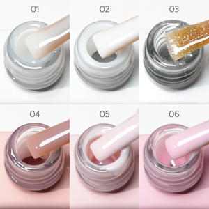 <span class=keywords><strong>CANNI</strong></span> Lote de 6 Piezas de 9ml <span class=keywords><strong>Gel</strong></span> Constructor de Base Rubber Semi Transparente en Color Nude Natural Kit de <span class=keywords><strong>Gel</strong></span> de Construcción Rápida Esmalte de Uñas en <span class=keywords><strong>Gel</strong></span> - Product Image 5