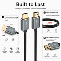 Câble HDMI 2.1 ultra fin 8K 60Hz 48 Gbps Câble vidéo haute vitesse
