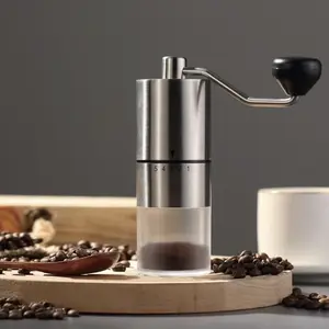 مطحنة القهوة المنزلية الجديدة المحمولة اليدوية المصنوعة من الفولاذ المقاوم للصدأ موديل 2024