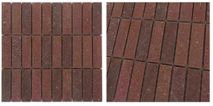 Tối màu đỏ cổ đất sét khảm vuông gốm Matt gạch backsplash tường gạch đất nung - Product Image 2