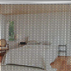 Gold Color <b>Aluminium</b> Decorative Steel Bronze Metal Wire Screen Architectural <b>Mesh</b> Chain Coil Hanging Drapery Ceiling Curtain - Product Image 3