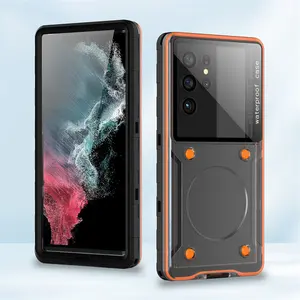 Nouveau boîtier mobile antichoc étanche IP68 étui de téléphone de natation entièrement scellé avec airbag sur la couverture arrière pour 6.9 pouces sous le téléphone