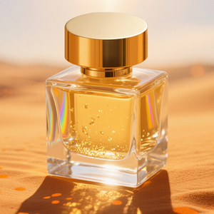 Chai nước hoa thủy tinh cao cấp, chai xịt nước hoa trong suốt <span class=keywords><strong>30ml</strong></span> 50ml 100ml, chai nước hoa thủy tinh vuông rỗng có nắp vàng - Product Image 4