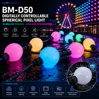 Boule lumineuse LED RGB adressable de 50 mm, programmable SPI DMX, étanche IP67, éclairage décoratif extérieur permanent pour aménagement paysager