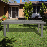 Meilleur prix, design moderne, meubles de jardin imperméables, table de salle à manger en rotin tressé pour l'extérieur