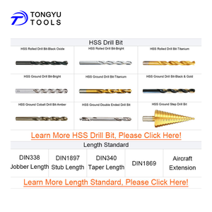 Laminado y pulido acabado brillante DIN338 Jobber longitud HSS eliges Brocas de Metal de aluminio de acero inoxidable de <span class=keywords><strong>hierro</strong></span> PVC de perforación - Product Image 4