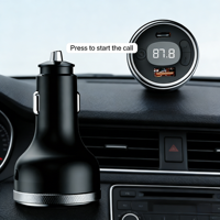 Transmisor FM Bluetooth SUNDA de 40W, Cargador de Coche con Carga Rápida PD QC, Doble Puerto, Llamadas Manos Libres, Reproductor de Música, Cargador de Teléfono para Coche