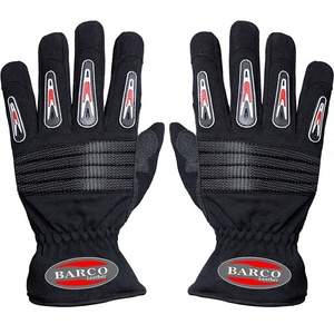 Gants d'extrication de niveau 3 en coton/polyester/spandex noir et rouge de haute qualité, respirants, thermiques, pour toutes les saisons, vente en gros, personnalisables - Product Image 2