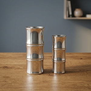 Vaso Apilable de Acero Inoxidable Pulido con Acabado Espejo, Moderno y de Lujo para el Hogar - Product Image 2