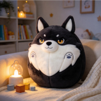 Peluches personnalisées de personnages d'anime classiques, forme ovale, peluches douces, peluche loup sur mesure, personnalisation pour les fans de jeux et les entreprises
