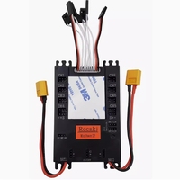 Boîtier d'alimentation PDB Rccskj 2102 Mini Servo Section Board 8 entrées / 16 sorties pour avion RC à essence avec coupe-circuit