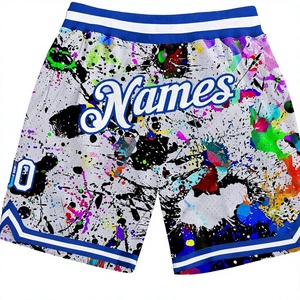 Pantalones Cortos Deportivos para Hombre, Rojo, Negro, Blanco, Malla Elástica en la Cintura, Logotipo Frontal Sólido, Secado Rápido, Transpirables, para Baloncesto, OEM/ODM - Product Image 3