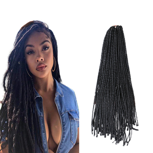Extensions de cheveux synthétiques en gros, dreadlocks pré-bouclées afro douces, sister locs, tresses au crochet, pour femmes - Product Image 1