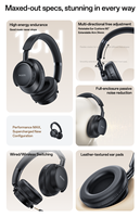 Yesido Headphone nirkabel BT5.3, Earphone tanpa kabel latensi rendah, Headset EP12