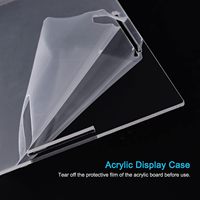 Petit modèle d'affichage acrylique 16.1x4.3x16 pouces boîte en plastique assemblée anti-poussière stockage de cube pour articles de collection