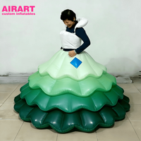 Jupe personnalisée gonflable, vêtements gonflables bleus, costumes gonflables en PVC, robe de princesse