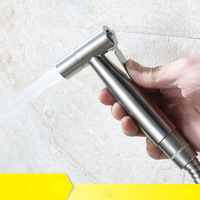 Pistolet pulvérisateur en acier inoxydable 304 pour le commerce transfrontalier, avec buse pour femmes, pistolet d'arrosage pour toilettes, douchette de toilettes, pour usage domestique