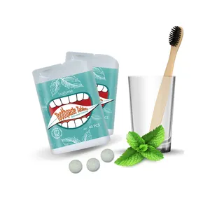 Creme dental ganozhi fluoride, creme dental personalizado gratuitamente, pílulas orgânicos e rápidas, pasta de dente branca